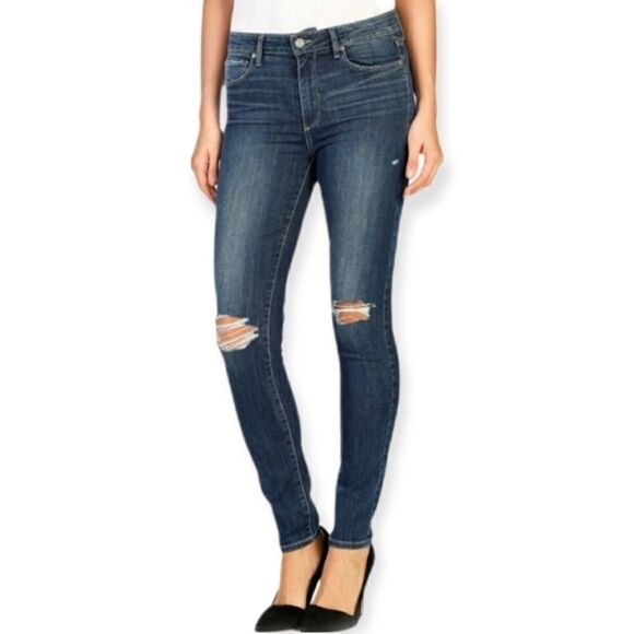 Paige Hoxton Ultra Skinny Distressed Jeans Size 28 inch Waist - Picture 1 of 5